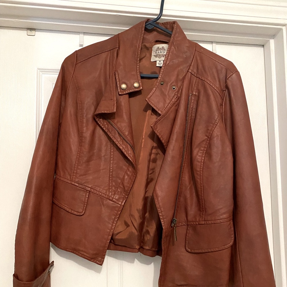 Faux leather jacket